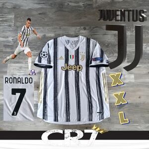 Adidas Juventus FC Cristiano Ronaldo #7 2020/2021 Authentic Home Jersey UCL Patc